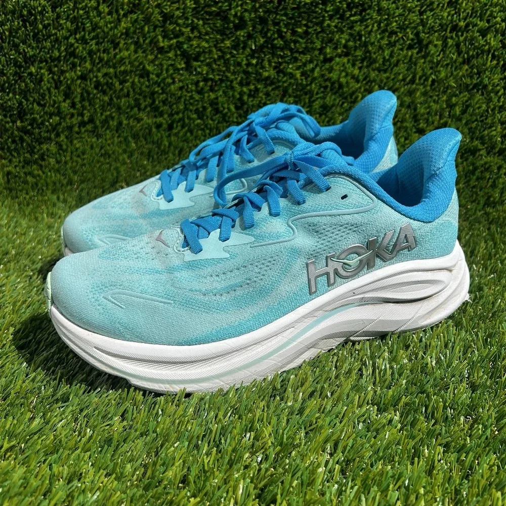 HOKA Clifton 10 Women Size 10 Skyward Blue Cielo Running Walking Shoes 1162031